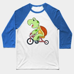 Turtle with Bicycle Baseball T-Shirt